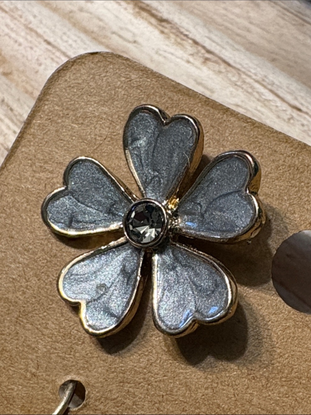 2 piece earring set: loops and flower - Picture 3 of 3